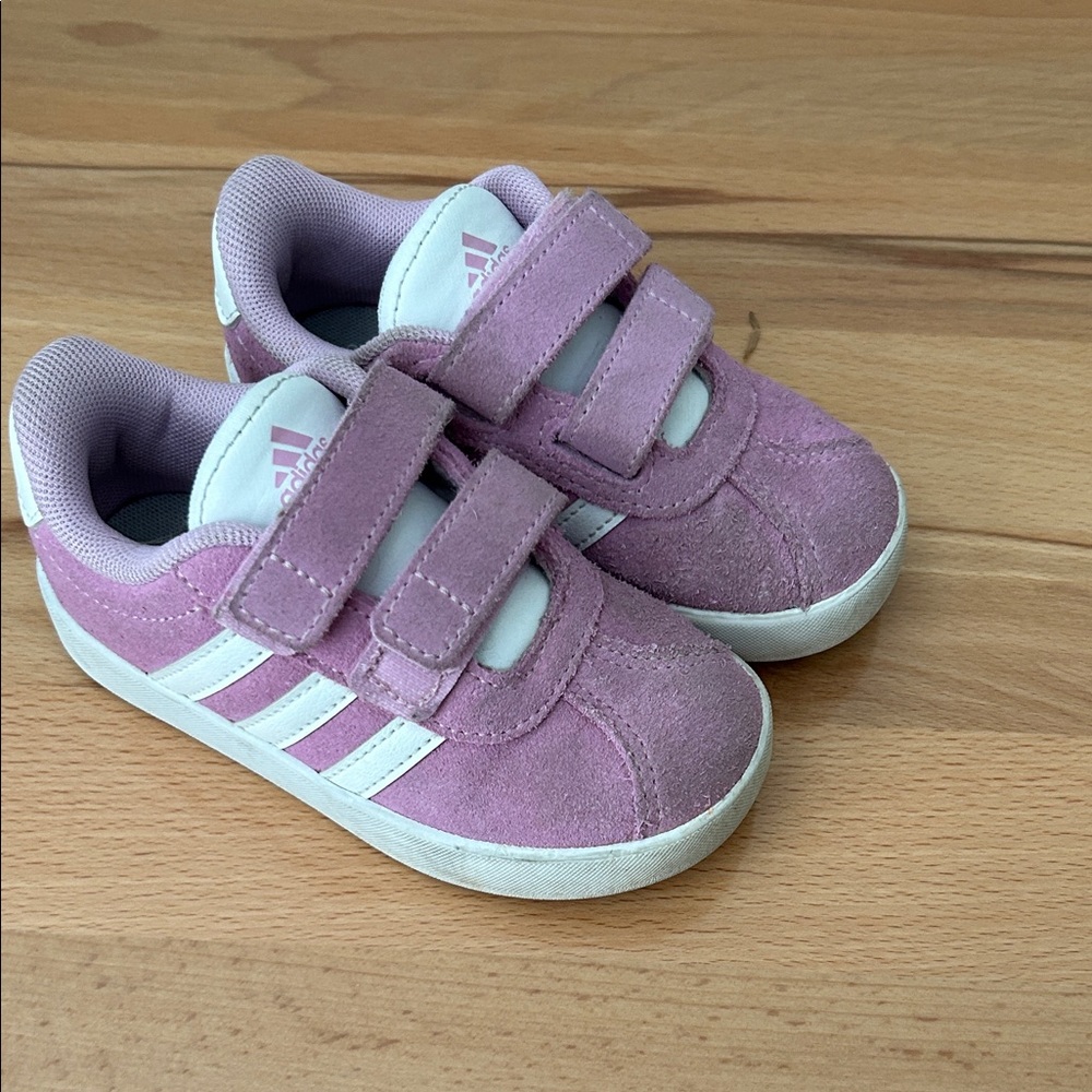 Adidas Kids Light Purple Velcro Sneakers